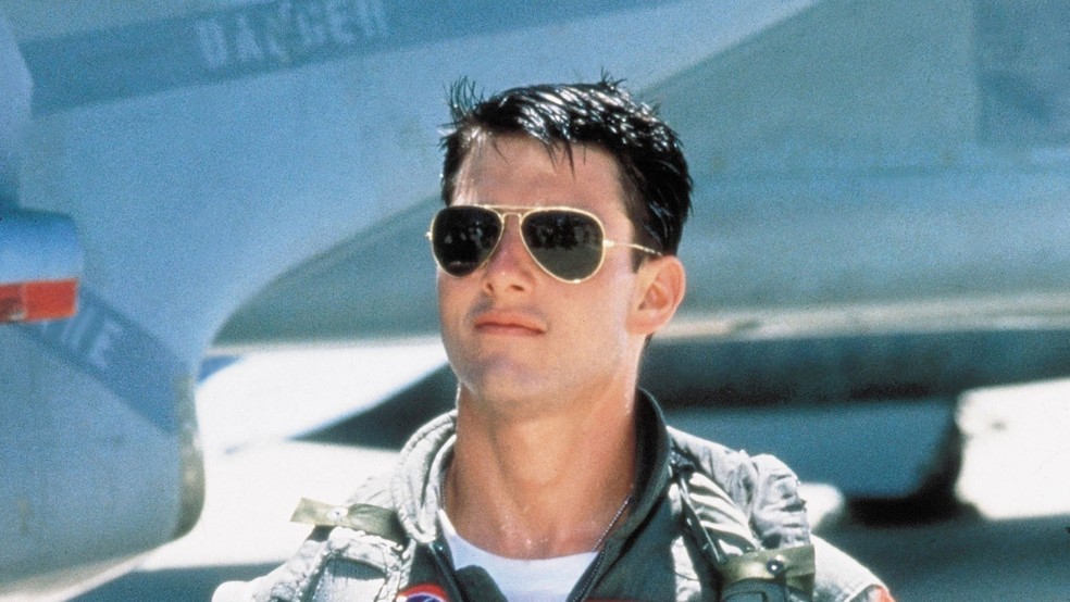 Tom Cruise usa óculos aviador em Top Gun — Foto: Reprodução