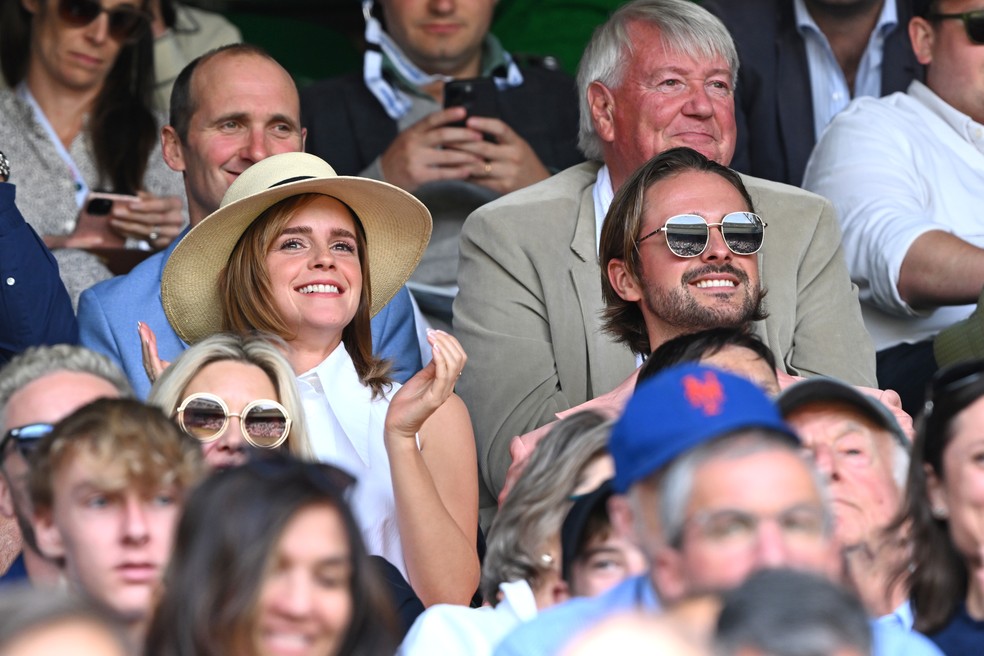 Emma Watson prestigia a final de Wimbledon — Foto: Getty Images 