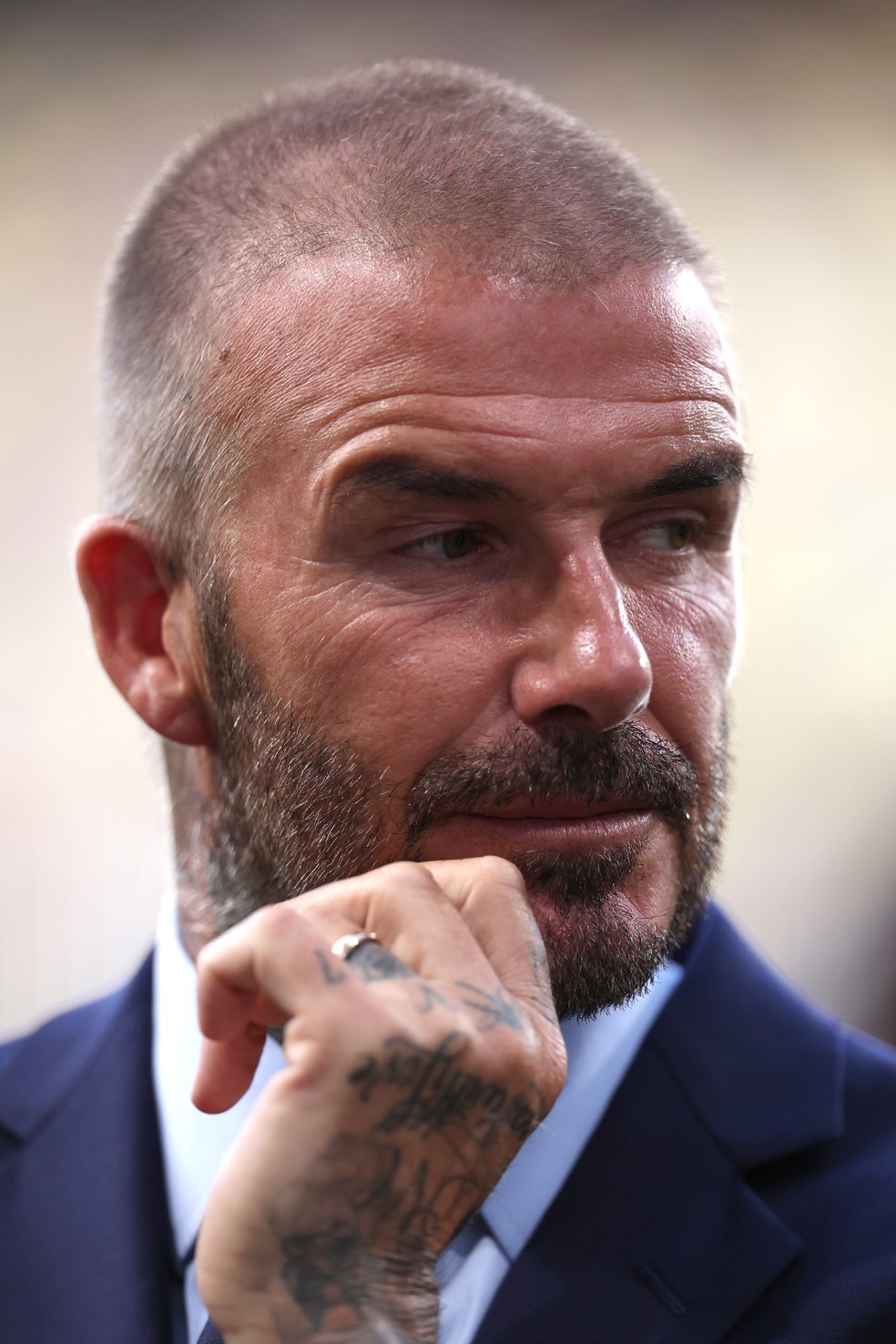 David Beckham acompanha jogo do Inter Miami — Foto: Getty Images