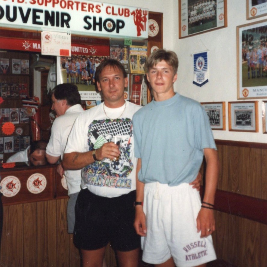 David Beckham com seu pai