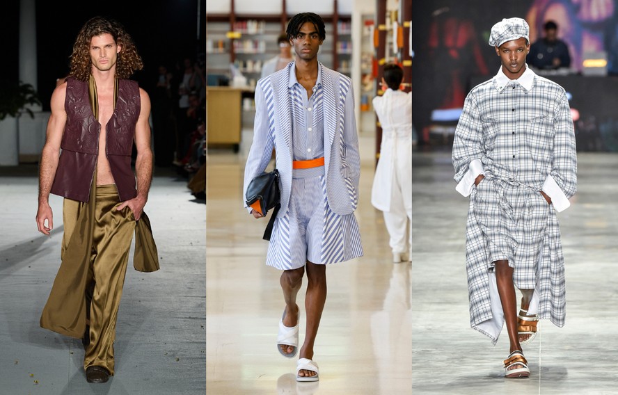 Listras, tecidos acetinados e shorts curtos: 7 tendências do SPFW N60