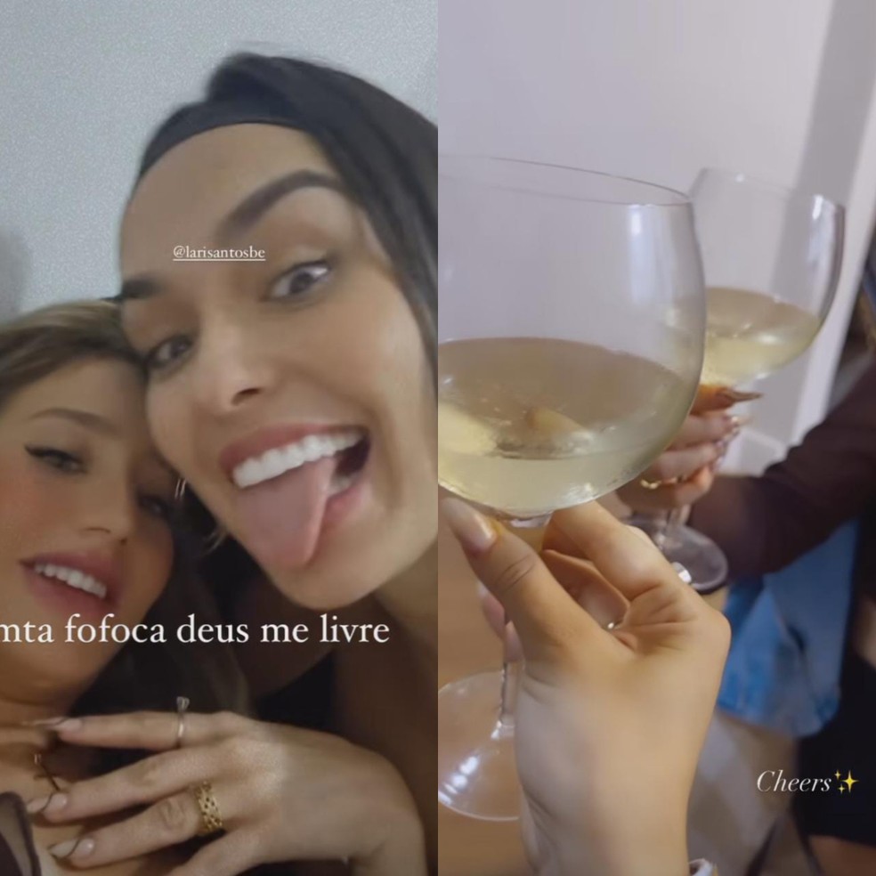 Larissa e Bruna Griphao colocam fofoca em dia — Foto: Reprodução/Instagram