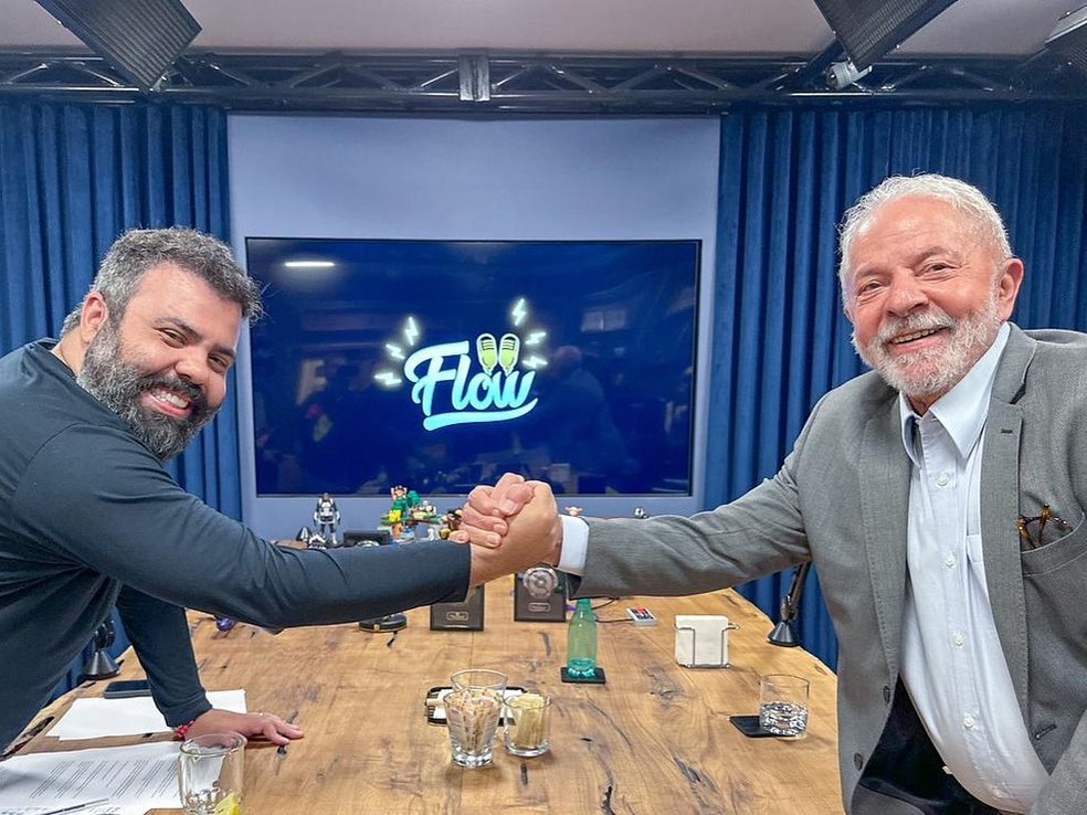 Lula no podcast Flow — Foto: Reprodução/Instagram