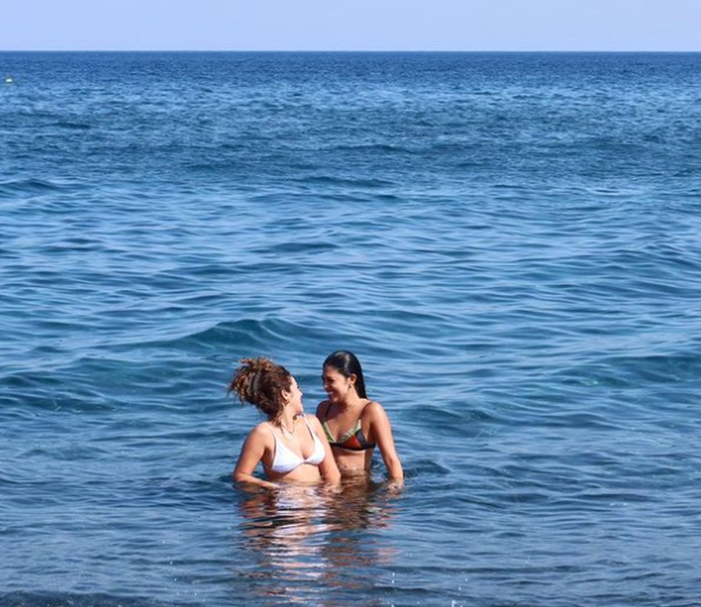 Maisa e Fernanda Concon em Santorini, na Grécia — Foto: Instagram