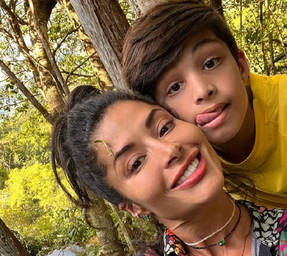 Aline Campos e filho — Foto: Instagram