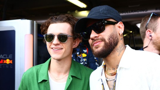 Neymar Jr. e Tom Holland se encontram no GP de Monaco e posam para fotos; confira