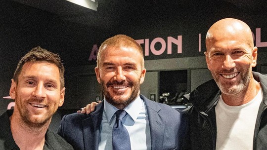 Encontro de lendas: Messi, Beckham e Zidane se reúnem durante derrota do Inter Miami