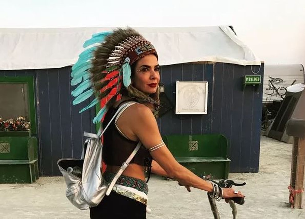 Luciana Gimenez no Burning Man em 2017 — Foto: Acervo pessoal