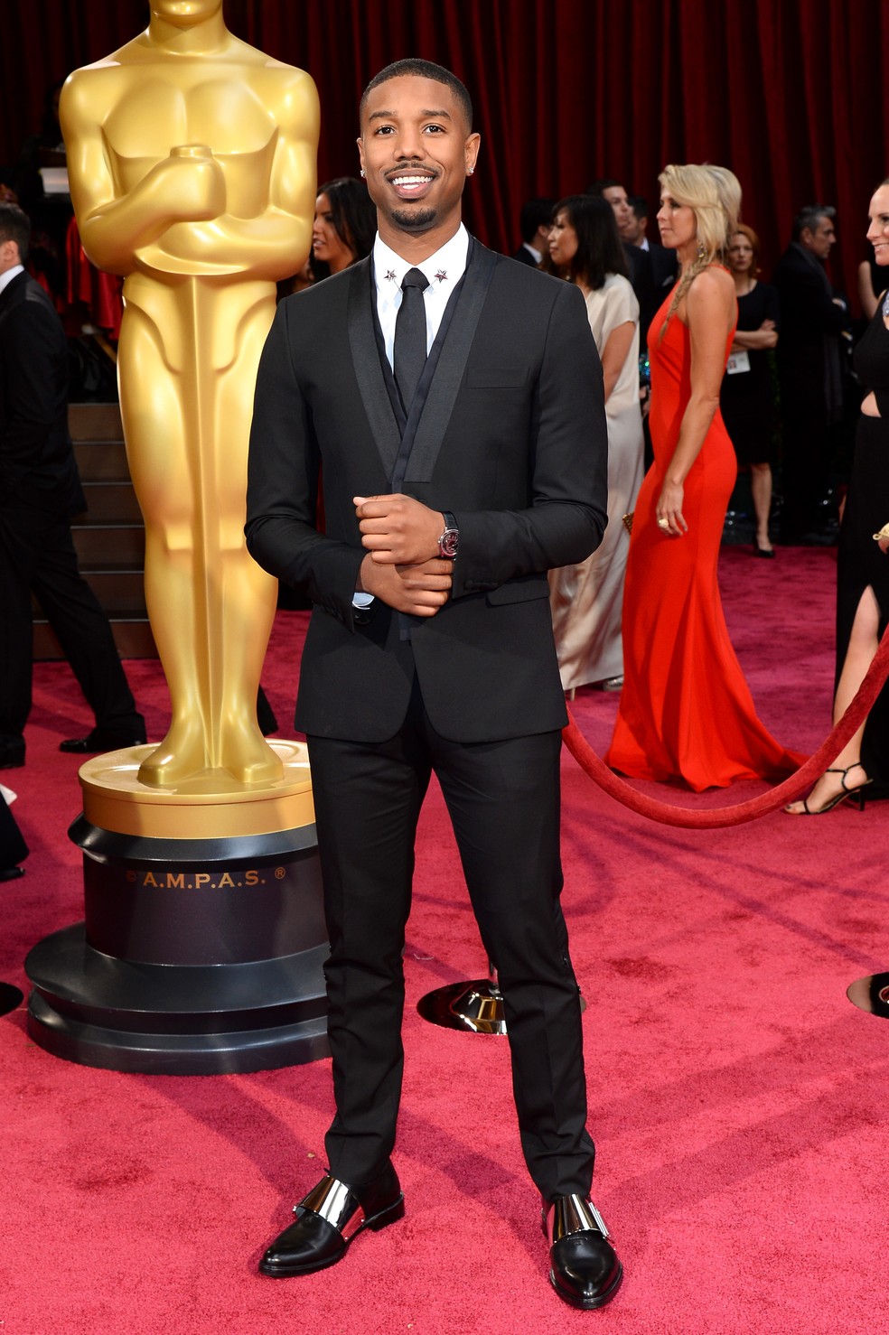 Michael B. Jordan usa Givenchy no Oscar 2014 — Foto: Ethan Miller/WireImage