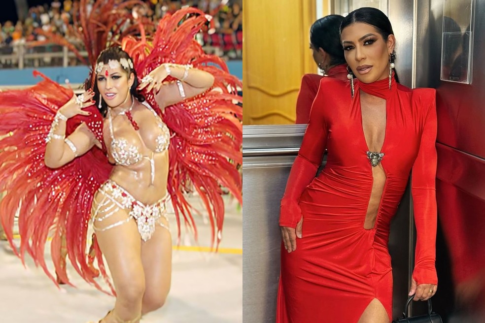 Antes e depois de Ellen Cardoso, a Mulher Moranguinho — Foto: Reprodução/Instagram