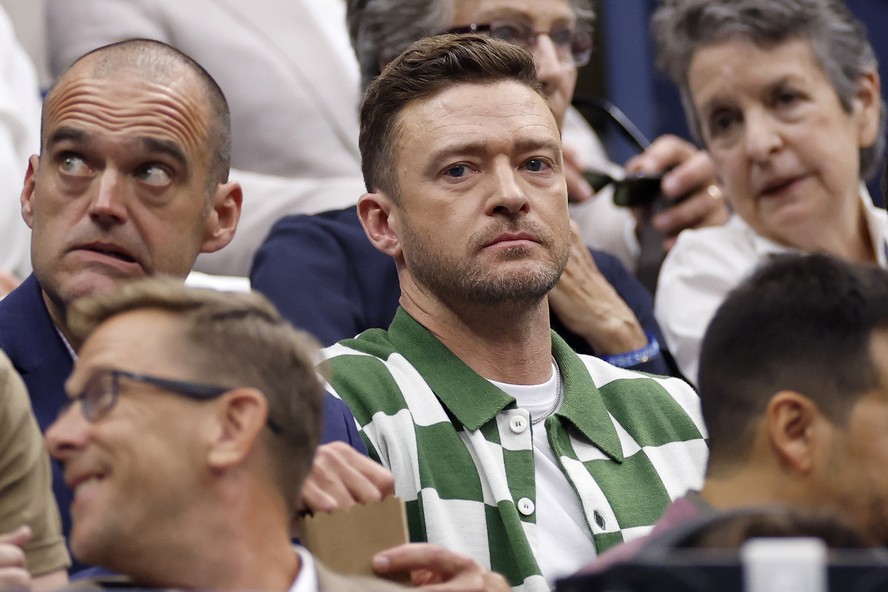 Justin Timberlake assite à final do US Open em Nova York