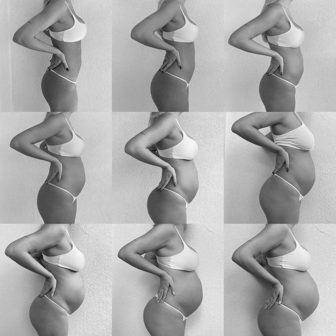 Evolução da gravidez de Lore Improta — Foto: Instagram/Reprodução