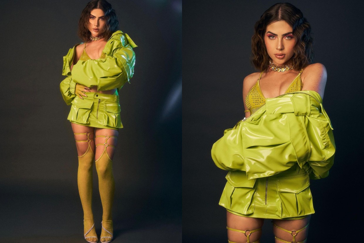 Jade Picon posa com look todo verde — Foto: Reprodução/Instagram