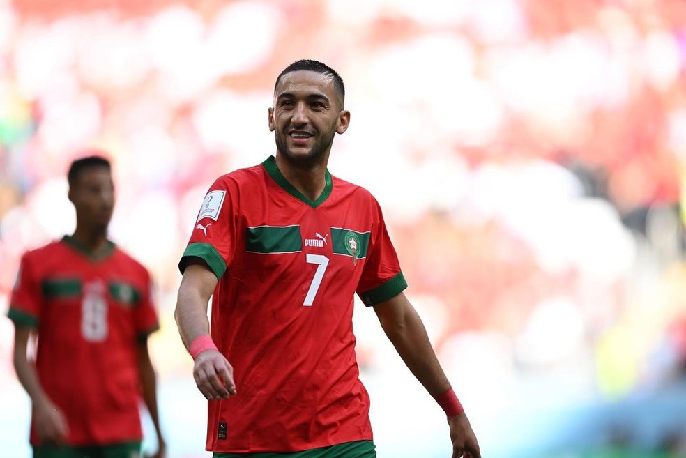Hakim Ziyech é meio-campista da seleção do Marrocos — Foto: Instagram/Reprodução @hziyech