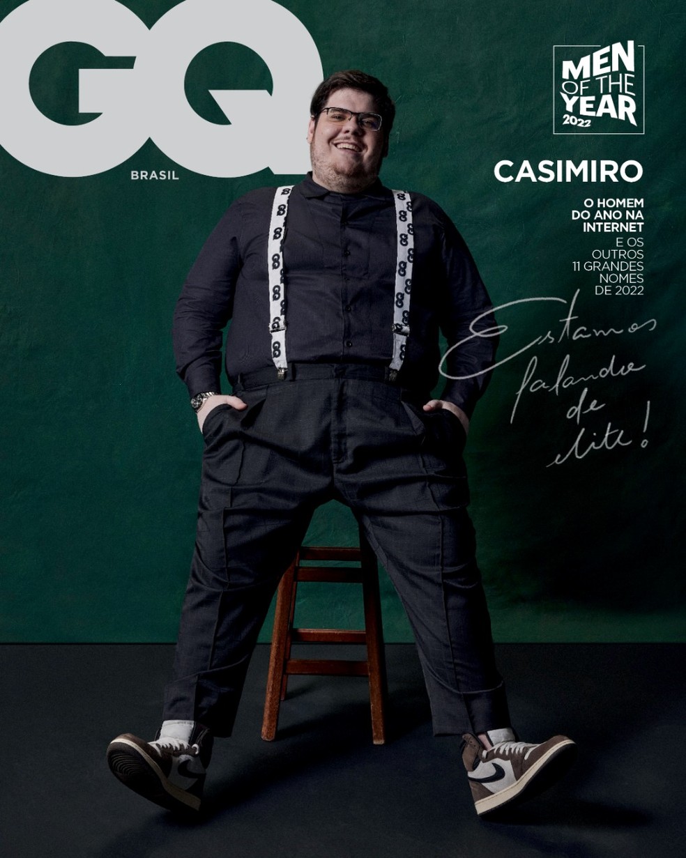 Casimiro foi capa da GQ Brasil usando Dod Alfaiataria — Foto: Pedro Dimitrow