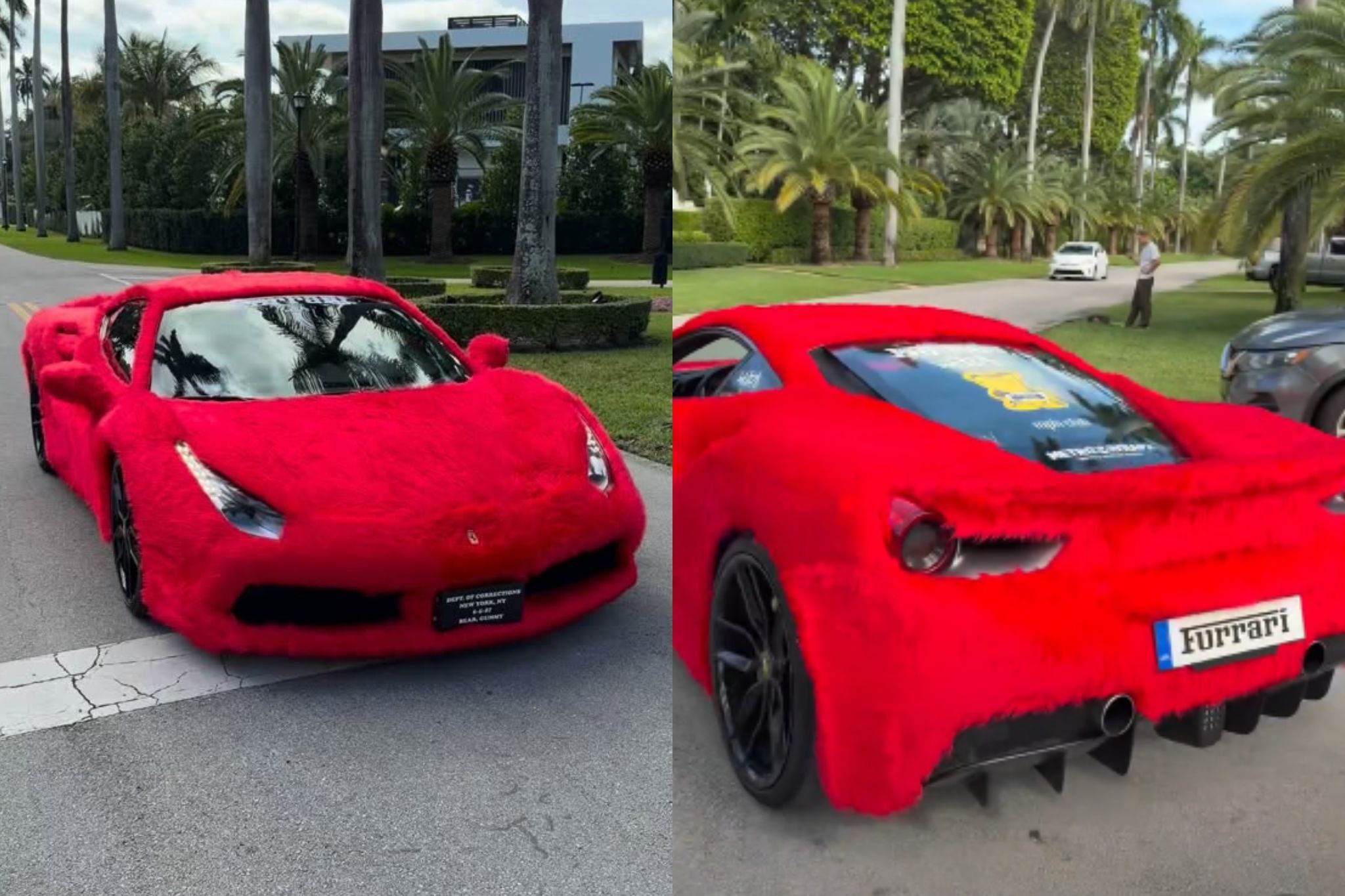 Ferrari de pelúcia viraliza nas redes sociais a R$ 3 milhões