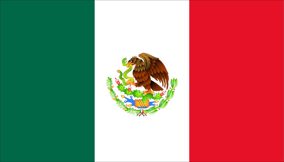 Bandeira do México — Foto: Reprodução 