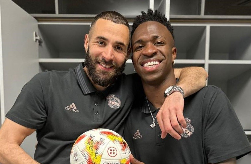 Após vitória do Real Madrid, Vini Jr. posta ao lado de Benzema: 'A ...