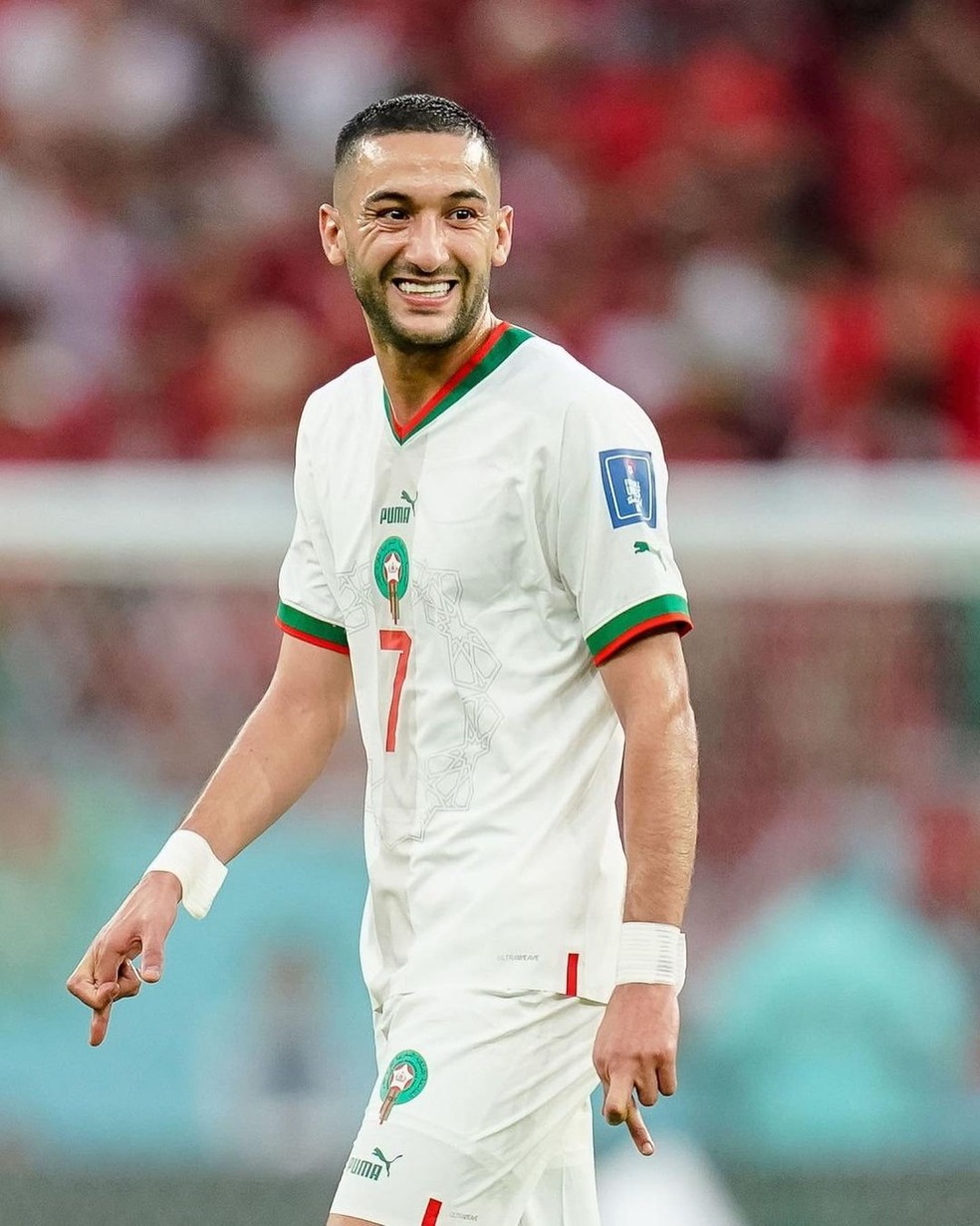 Hakim Ziyech destaque do Marrocos na Copa do Mundo  — Foto: Divulgação Instagram