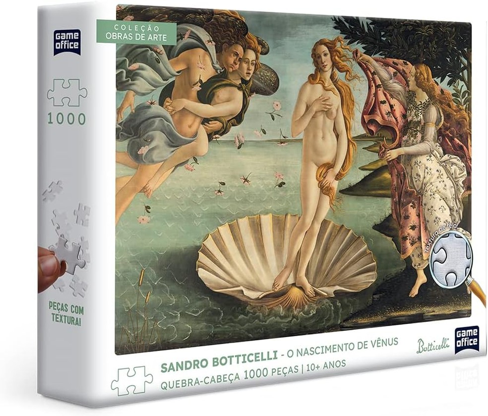 Sandro Botticelli - Nascimento de Vênus - 1000 peças - disponível na Amazon — Foto: Divulgação
