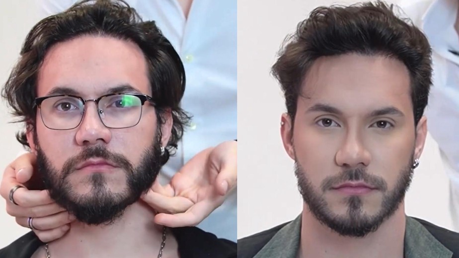 Antes e depois Eliezer faz corte de cabelo com t cnica especial