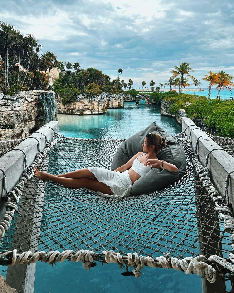Hotel Xcaret Arte conta com esquema tudo incluso e belas piscinas — Foto: Reprodução/Instagram
