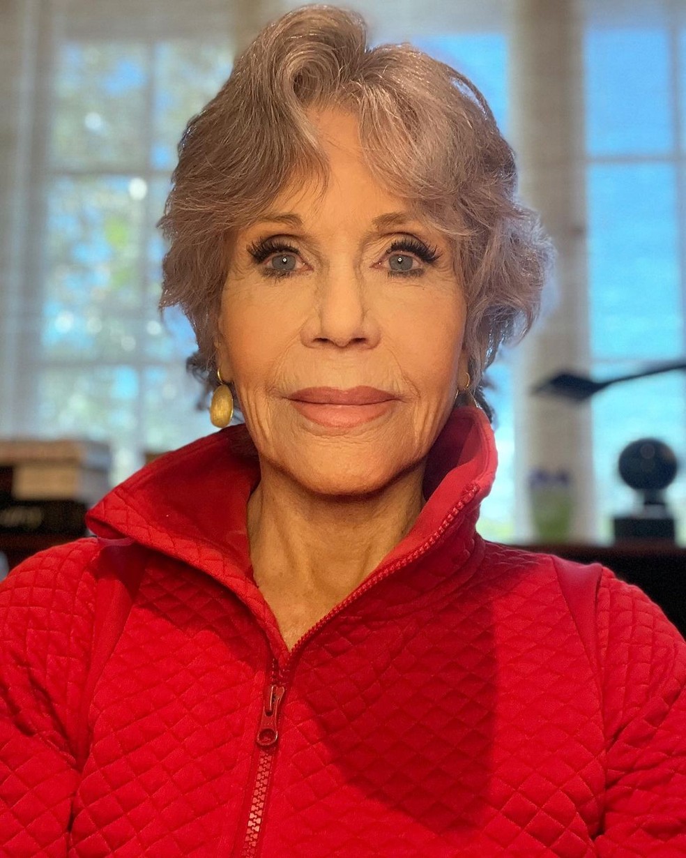 Jane Fonda falou sobre a sua luta contra o câncer em setembro de 2022 — Foto: Instagram/Reprodução