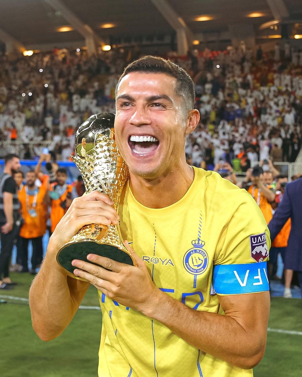Cristiano comemora a conquista da Copa dos Campeões Árabes — Foto: Reprodução / Instagram