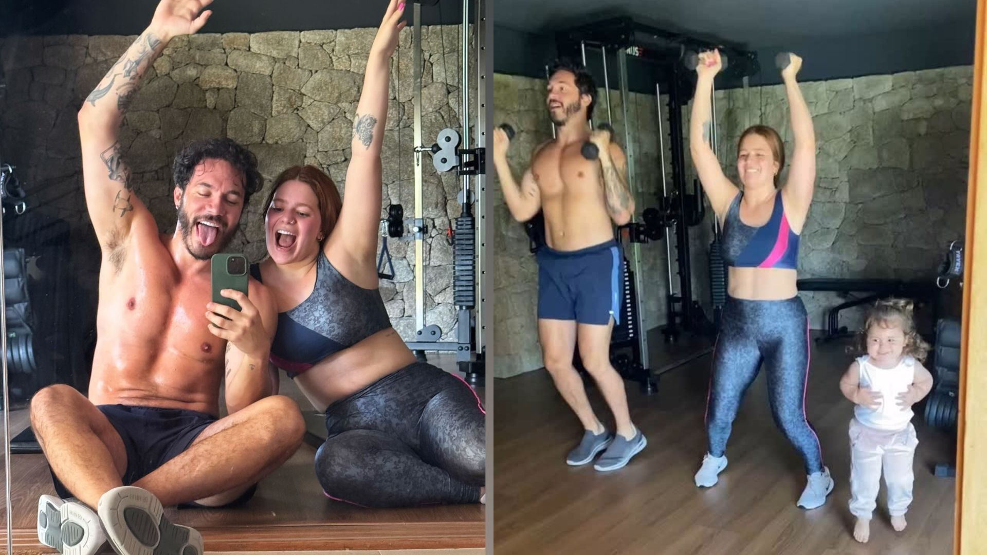 Eliezer e Viih Tube curtem treino em família ao lado de sua filha, Lua