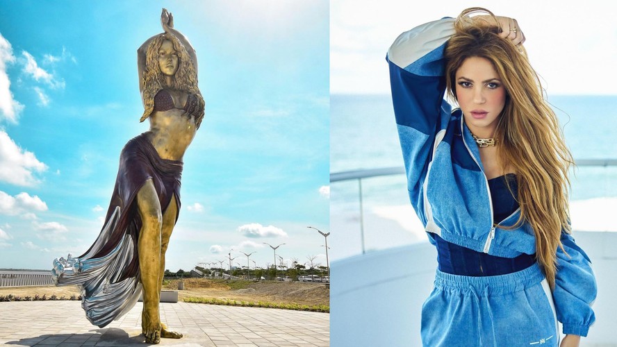 Shakira ganha estátua gigante em sua cidade natal na Colômbia