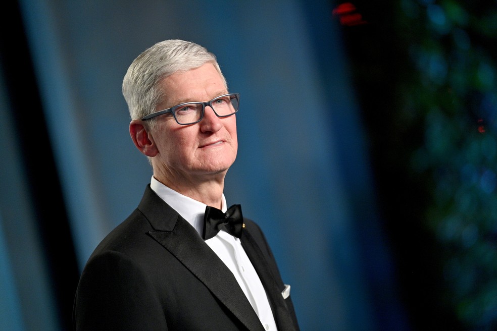 Tim Cook, CEO da Apple: "Já fui chamado de muita coisa, mas provavelmente 'normal' não foi uma delas" — Foto: Getty Images
