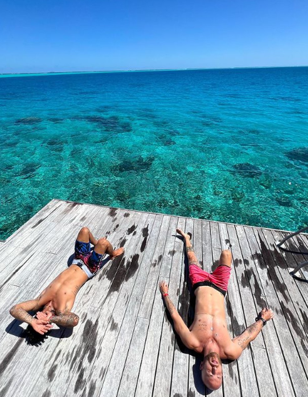 Gabriel Medina curte férias em Bora Bora — Foto: Instagram