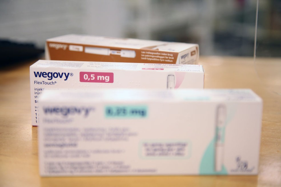Wegovy, da Novo Nordisk, se tornou um dos protagonistas entre os novos medicamentos contra obesidade — Foto: Getty Images