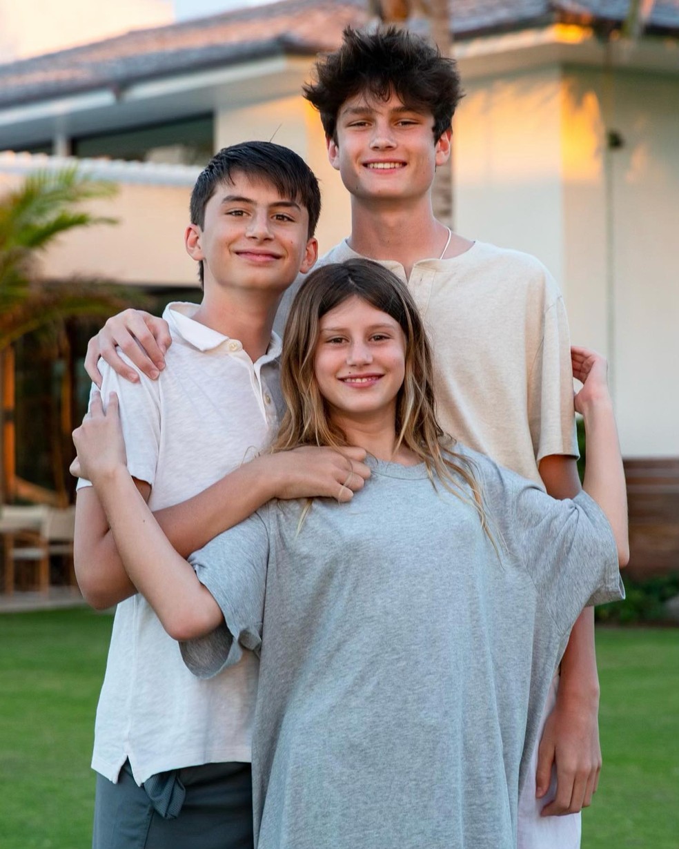 Jack, Benjamin e Vivian — Foto: Reprodução/Instagram