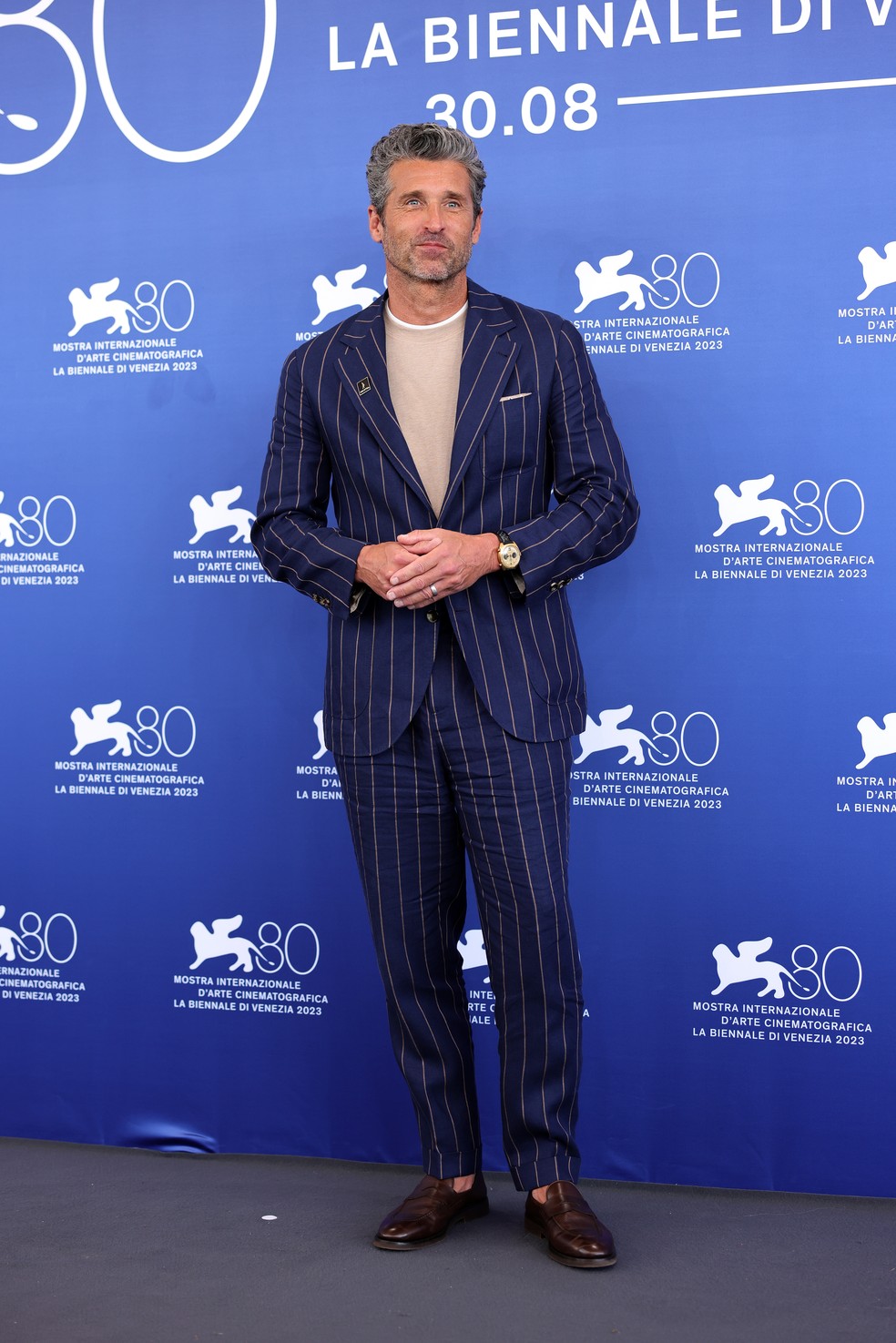 Patrick Dempsey no Festival de Veneza 2023 — Foto: Getty Images
