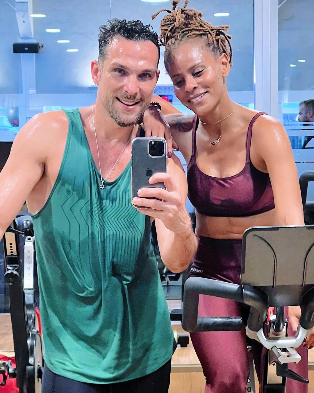 Igor e Aline juntos na academia — Foto: Instagram/Reprodução