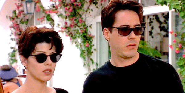 Robert Downey Jr. e Marisa Tomei em 'Só Você', em 1994 — Foto: Reprodução