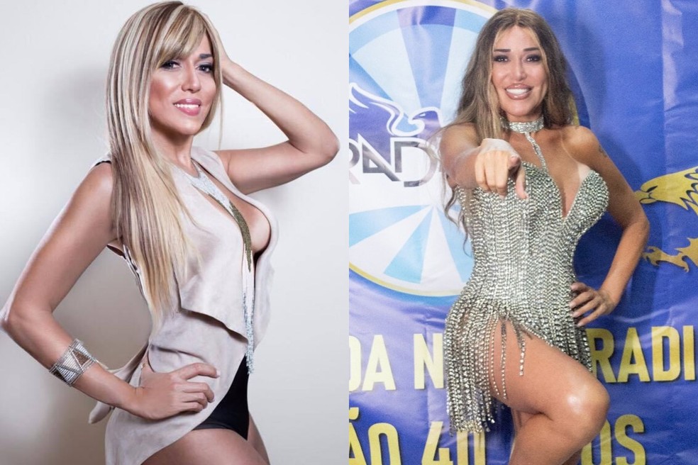 Antes e depois de Marcela Porto, a Mulher Abacaxi — Foto: Reprodução; Reprodução/Instagram