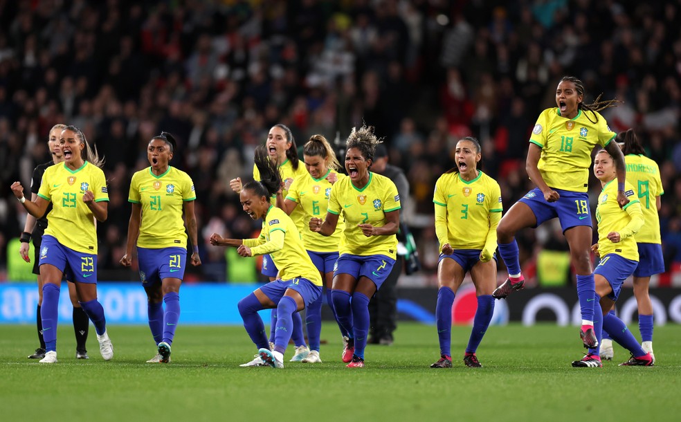Brasil na disputa da Finalíssima em 2023 — Foto: Getty Images