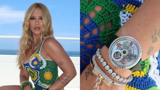 O relógio de R$ 2,6 milhões que Virginia usou na Copa do Mundo O relógio de R$ 2,6 milhões que Virginia usou na Copa do Mundo