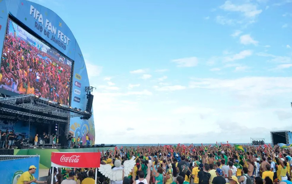 Fifa Fan Fest volta a ocupar a Praia de Copacabana em 2022  — Foto: Fernando Frazão/Agência Brasil