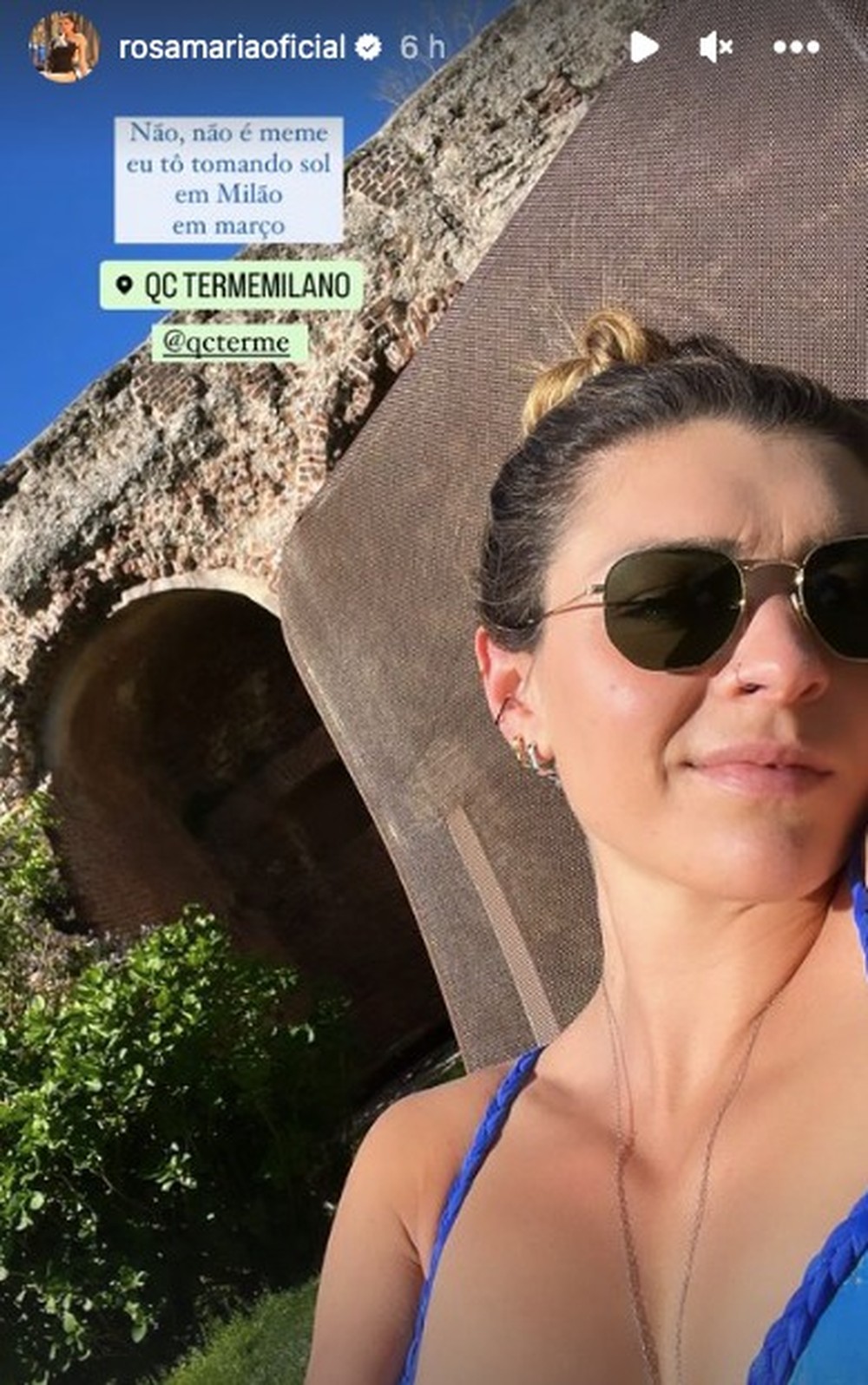 Rosamaria Montibeller curte dia em SPA na Itália: 'O day off perfeito