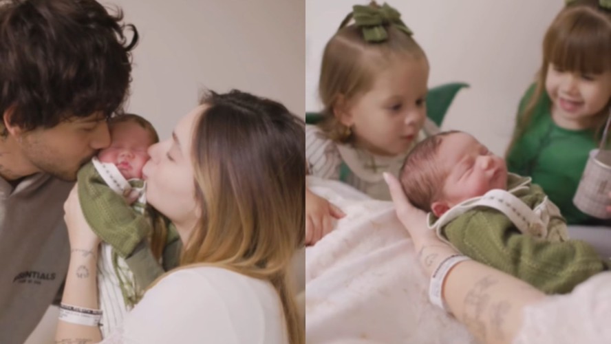 Virginia mostra primeiro encontro de suas filhas com José Leonardo:  'Obrigada Deus pela minha família'