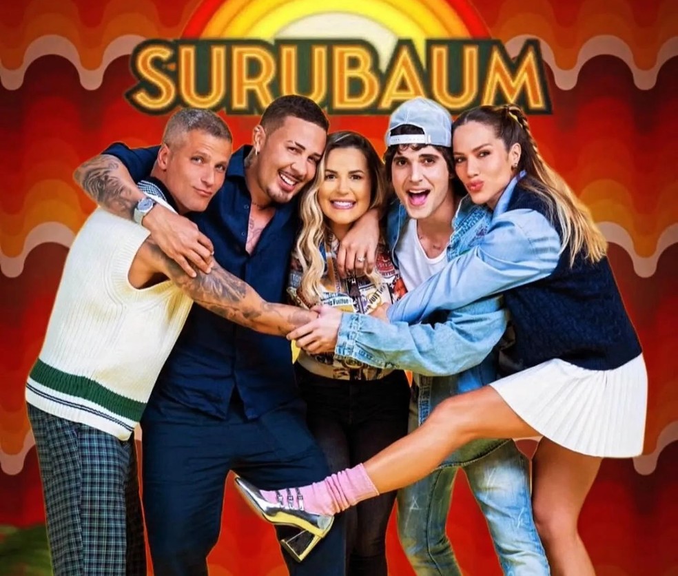 Deolane Bezerra, Fiuk e Carlinhos Maia foram os convidados do programa Surubaum, de Bruno Gagliasso e Giovanna Ewbank — Foto: Instagram/Reprodução