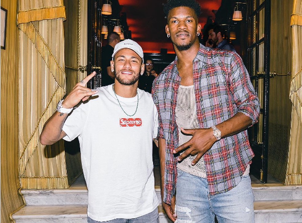 Neymar e Jimmy Butler, em 2018 — Foto: Reprodução Instagram