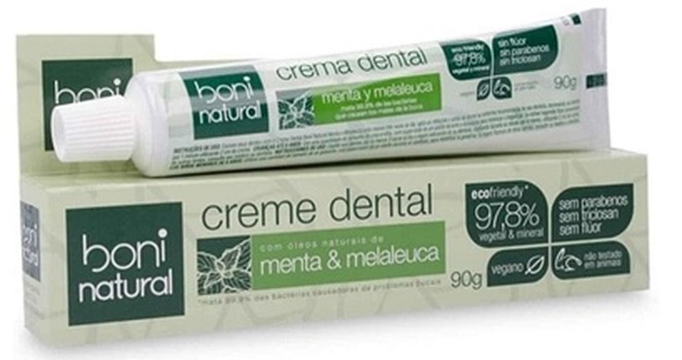 Creme dental  com óleos naturais - disponível na Amazon — Foto: Divulgação