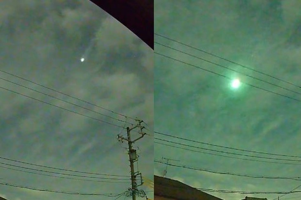 Astrônomo exibe meteoro no céu do Japão — Foto: Reprodução / X